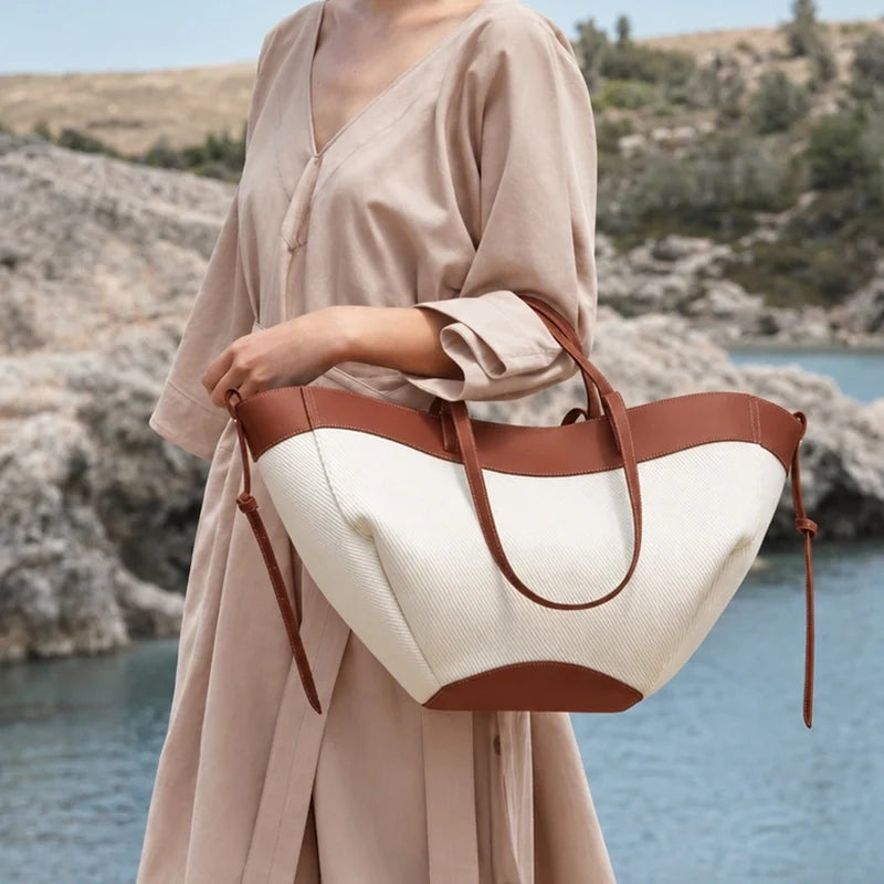 Structured Canvas Women's Tote Bag - Jus Shon Co - product image 2